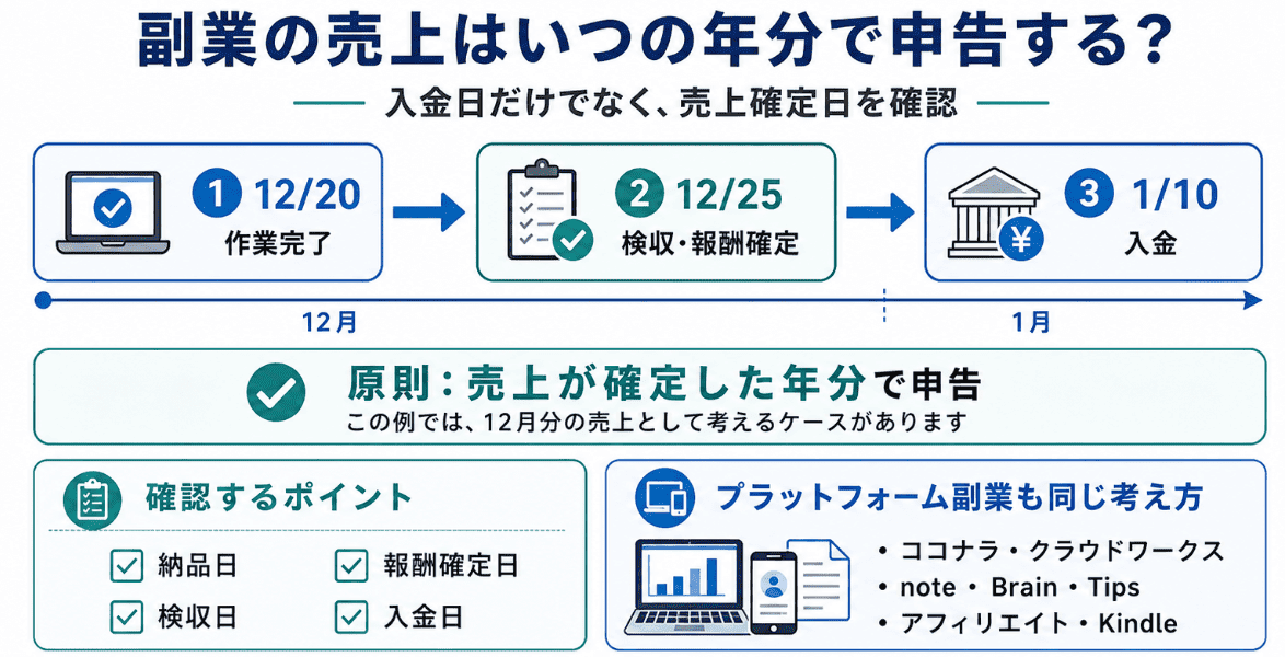 売上計上時期の図