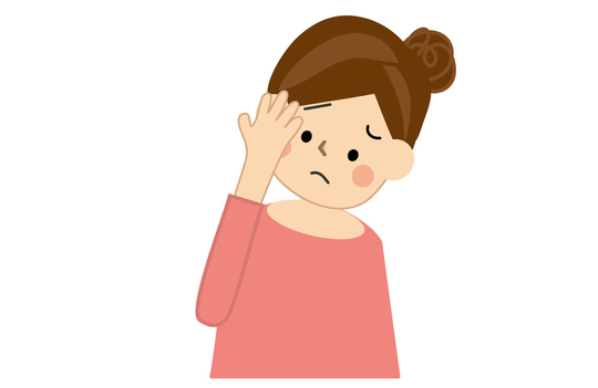 保護者にばれて困った顔をする保育士のイメージ