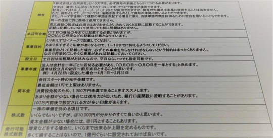 副業会社の設立でも必要となる決定事項