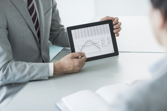 株式の損益のチャートのイメージ