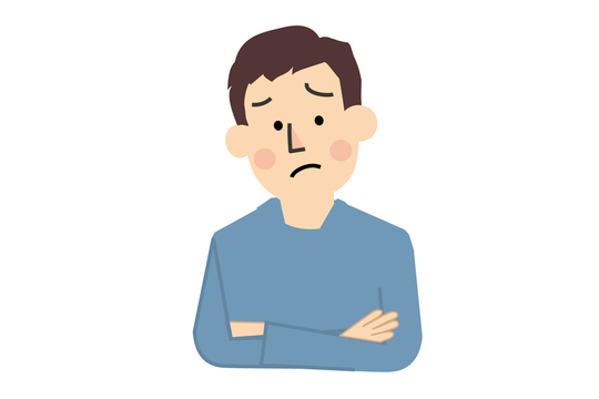 危険な副業で損した男性のイラスト