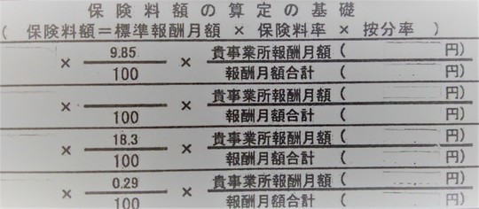 健康保険・厚生年金保険資格取得確認、二以上事業所勤務被保険者決定及び標準報酬決定通知書の実物の写真