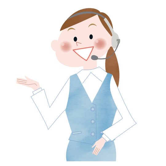 EXITの電話対応者のイラスト